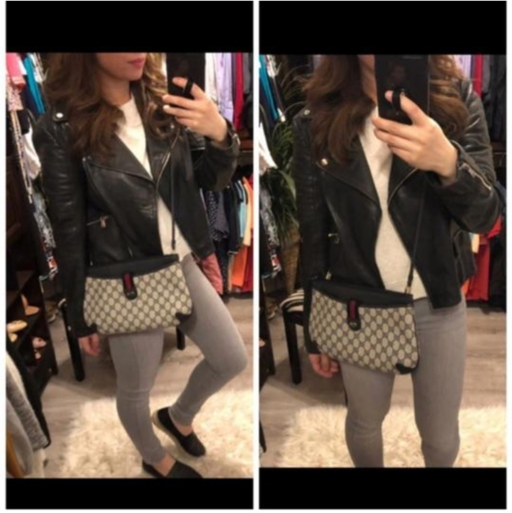 Authentic Vintage Gucci GG Monogram Supreme Sherry Web Ophidia Clutch Crossbody - Picture 2 of 11